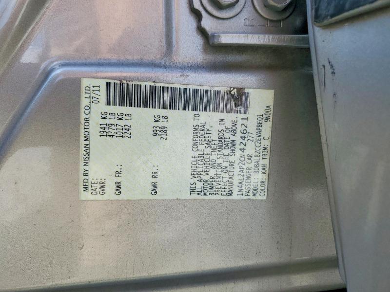 Продажа на аукционе авто 2012 Nissan Altima, vin: 1N4AL2AP2CN424621, номер лота: 65698176