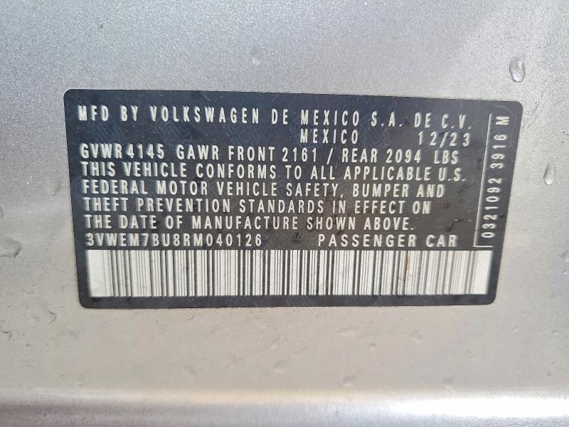 Продажа на аукционе авто 2024 Volkswagen Jetta, vin: 3VWEM7BU8RM040126, номер лота: 64573686