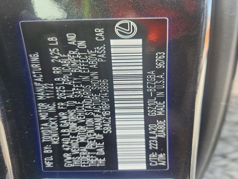 Продажа на аукционе авто 2023 Lexus Es 350, vin: 58ACZ1B18PU143896, номер лота: 64547466