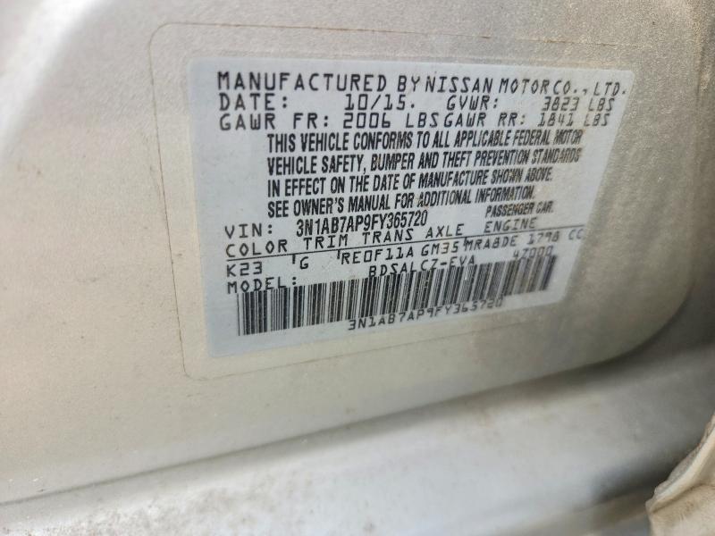 Продаж на аукціоні авто 2015 Nissan Sentra, vin: 3N1AB7AP9FY365720, номер лоту: 64002036