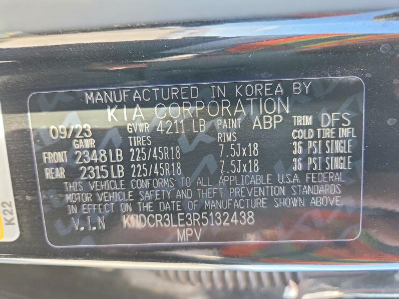 67017076 :رقم المزاد ، KNDCR3LE3R5132438 vin ، 2024 Kia Niro مزاد بيع