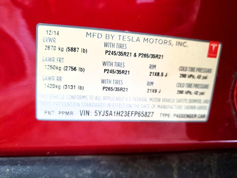 Aukcja sprzedaży 2014 Tesla Model S, vin: 5YJSA1H23EFP65827, numer aukcji: 66290946