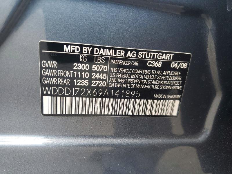 64113726 :رقم المزاد ، WDDDJ72X69A141895 vin ، 2009 Mercedes-benz Cls مزاد بيع