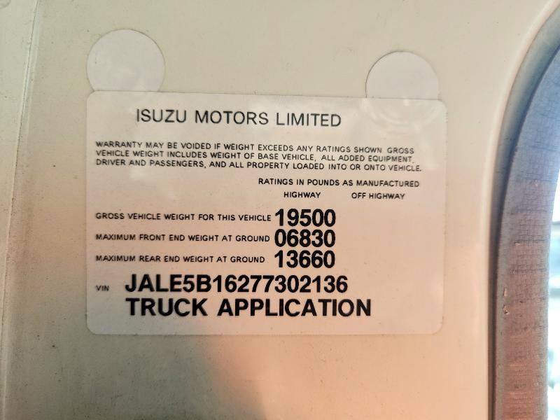 Продаж на аукціоні авто 2007 Isuzu Nrr, vin: JALE5B16277302136, номер лоту: 66412286