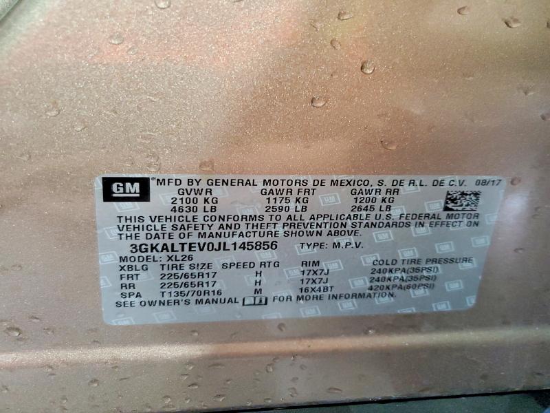 64601746 :رقم المزاد ، 3GKALTEV0JL145856 vin ، 2018 Gmc Terrain مزاد بيع