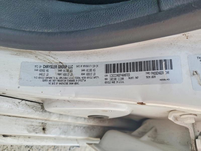 64850836 :رقم المزاد ، 1C3CCCAB2FN608723 vin ، 2015 Chrysler 200 مزاد بيع