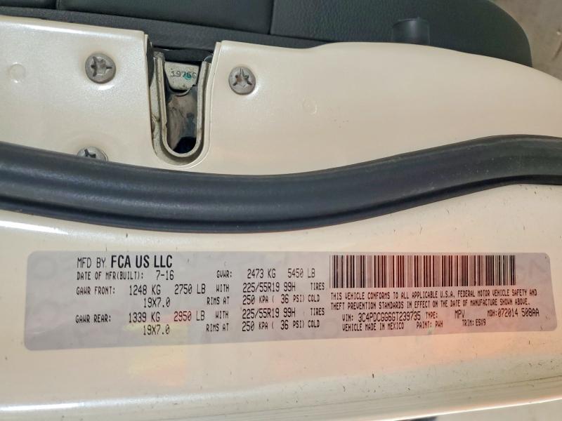 Продаж на аукціоні авто 2016 Dodge Journey, vin: 3C4PDCGG6GT239735, номер лоту: 63676726
