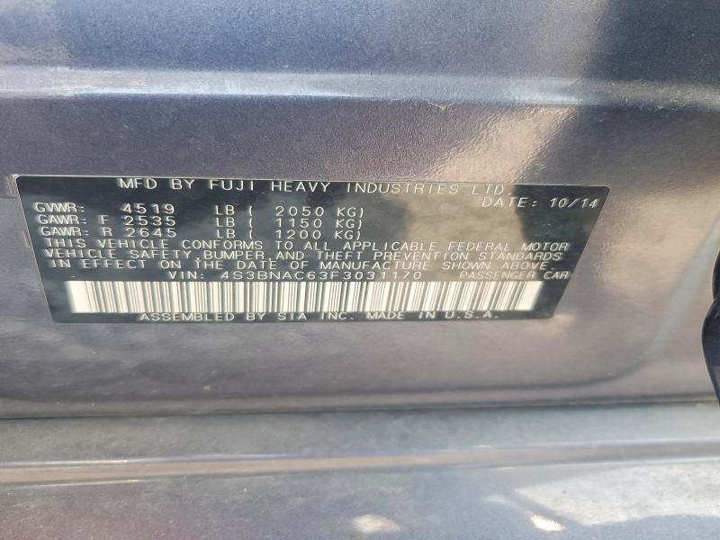Aukcja sprzedaży 2015 Subaru Legacy, vin: 4S3BNAC63F3031170, numer aukcji: 64476896