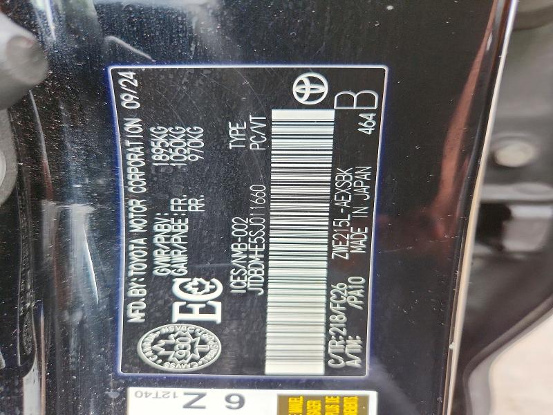 65254966 :رقم المزاد ، JTDBDMHE5SJ011660 vin ، 2025 Toyota Corolla Hybrid مزاد بيع