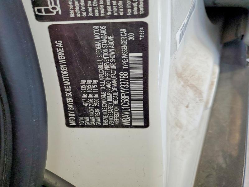 63569726 :رقم المزاد ، WBAVL1C58FVY33788 vin ، 2015 Bmw X1 مزاد بيع