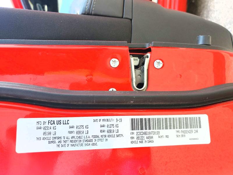 Aukcja sprzedaży 2019 Dodge Charger, vin: 2C3CDXBG1KH720169, numer aukcji: 64256216