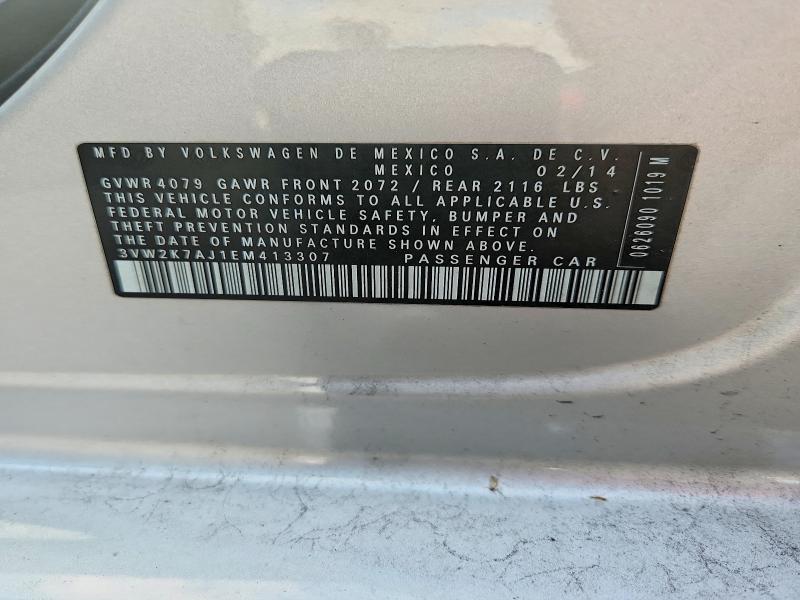 63525926 :رقم المزاد ، 3VW2K7AJ1EM413307 vin ، 2014 Volkswagen Jetta مزاد بيع