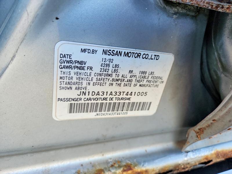 Aukcja sprzedaży 2003 Nissan Maxima, vin: JN1DA31A33T441005, numer aukcji: 66371856