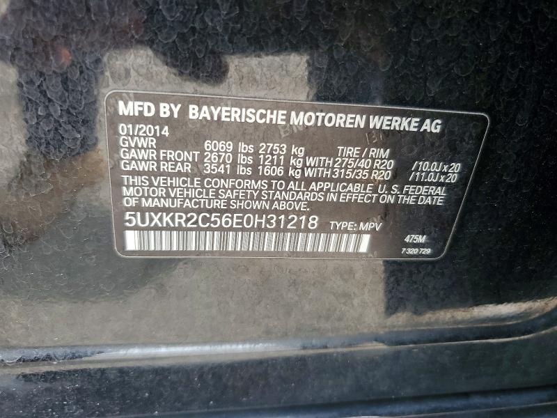 Aukcja sprzedaży 2014 Bmw X5, vin: 5UXKR2C56E0H31218, numer aukcji: 65884866