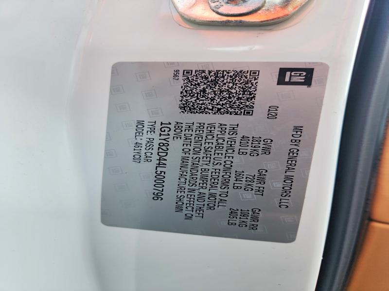 Продаж на аукціоні авто 2020 Chevrolet Corvette, vin: 1G1Y82D44L5000796, номер лоту: 66482926