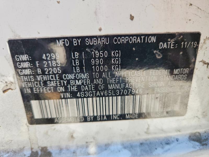 Продажа на аукционе авто 2020 Subaru Impreza, vin: 4S3GTAV65L3707946, номер лота: 63608506