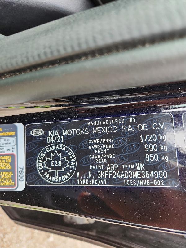 2021 Kia Forte მანქანა იყიდება აუქციონზე, vin: 3KPF24AD3ME364990, აუქციონის ნომერი: 66264716