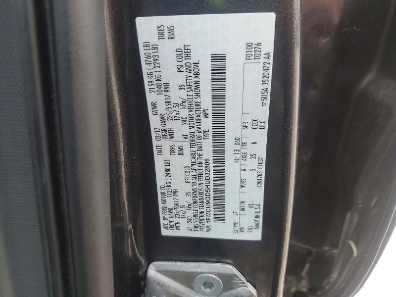 Продаж на аукціоні авто 2017 Ford Escape, vin: 1FMCU9GD5HUD32806, номер лоту: 65137586