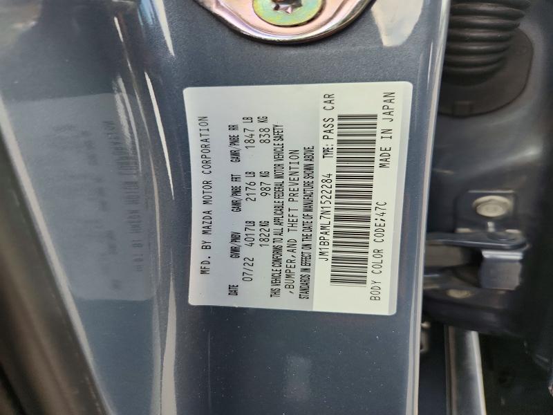 64617656 :رقم المزاد ، JM1BPAML7N1522284 vin ، 2022 Mazda 3 مزاد بيع