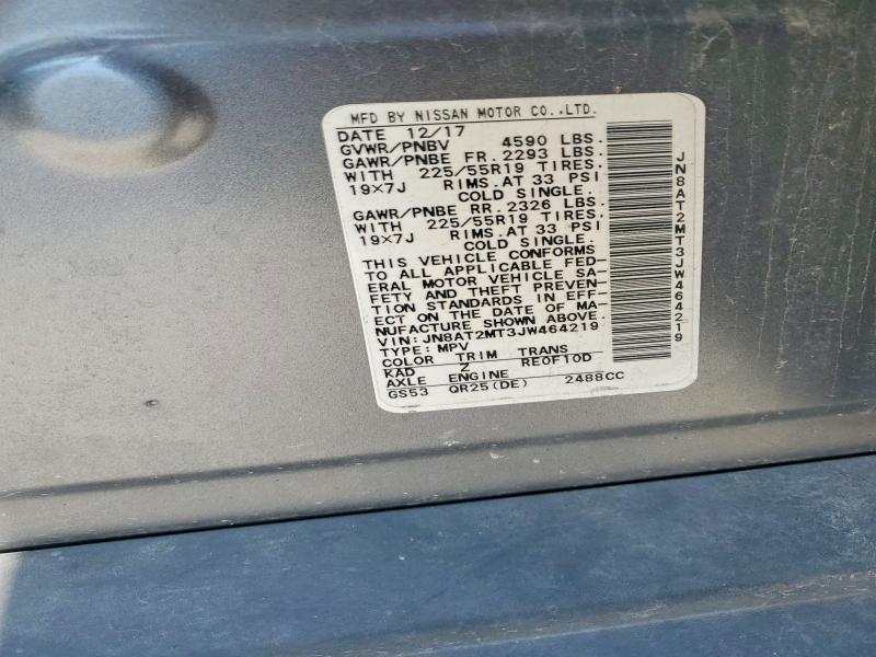 Aukcja sprzedaży 2018 Nissan Rogue, vin: JN8AT2MT3JW464219, numer aukcji: 66386496