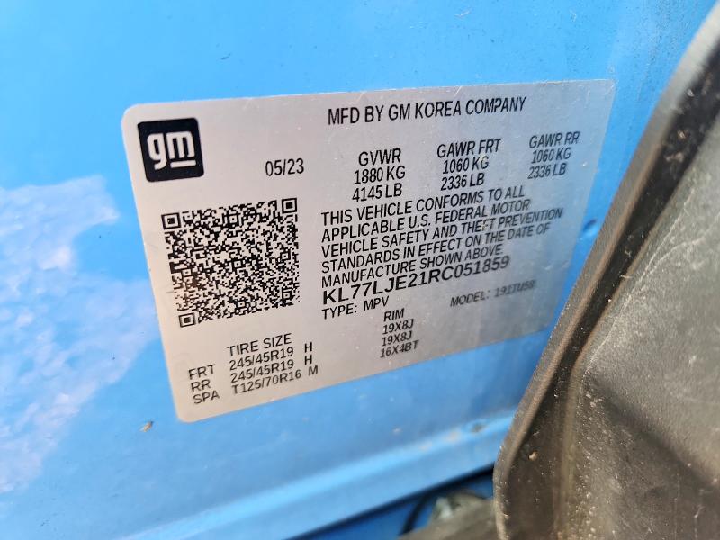 Aukcja sprzedaży 2024 Chevrolet Trax, vin: KL77LJE21RC051859, numer aukcji: 63192336