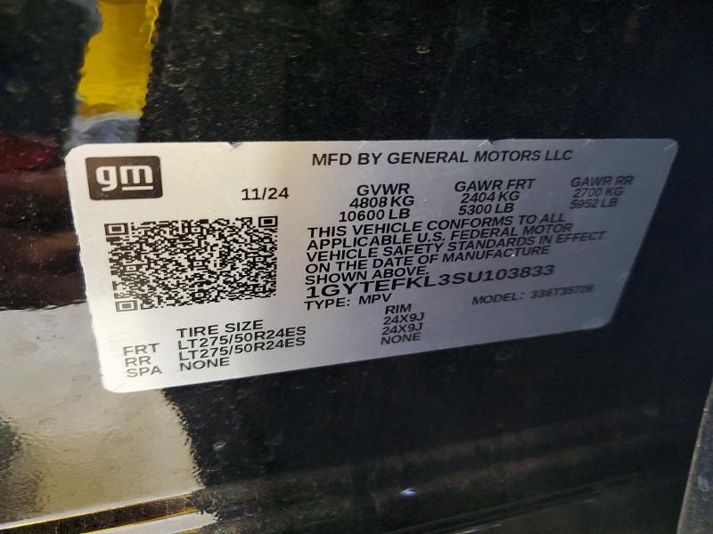 Продажа на аукционе авто 2025 Cadillac Escalade Iq, vin: 1GYTEFKL3SU103833, номер лота: 65603956