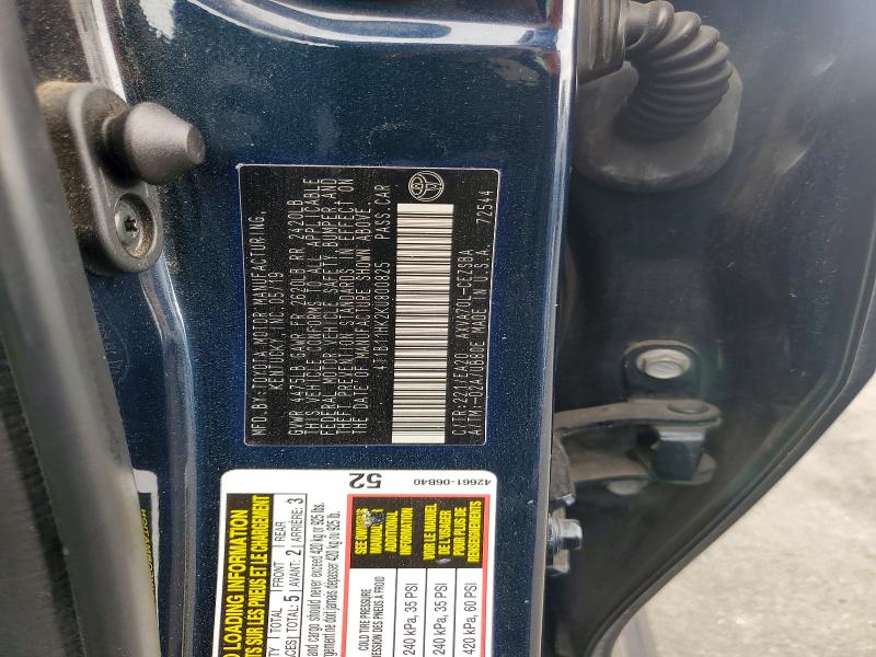Продажа на аукционе авто 2019 Toyota Camry, vin: 4T1B11HK2KU800825, номер лота: 67195686