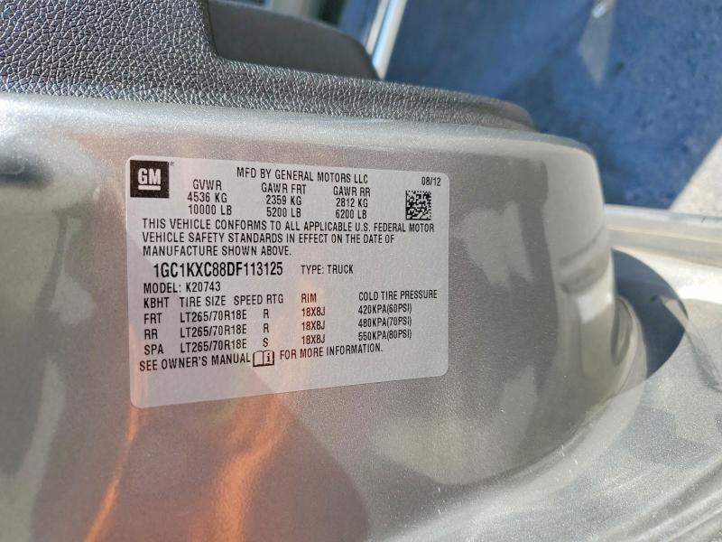 Продаж на аукціоні авто 2013 Chevrolet Silverado, vin: 1GC1KXC88DF113125, номер лоту: 66202186