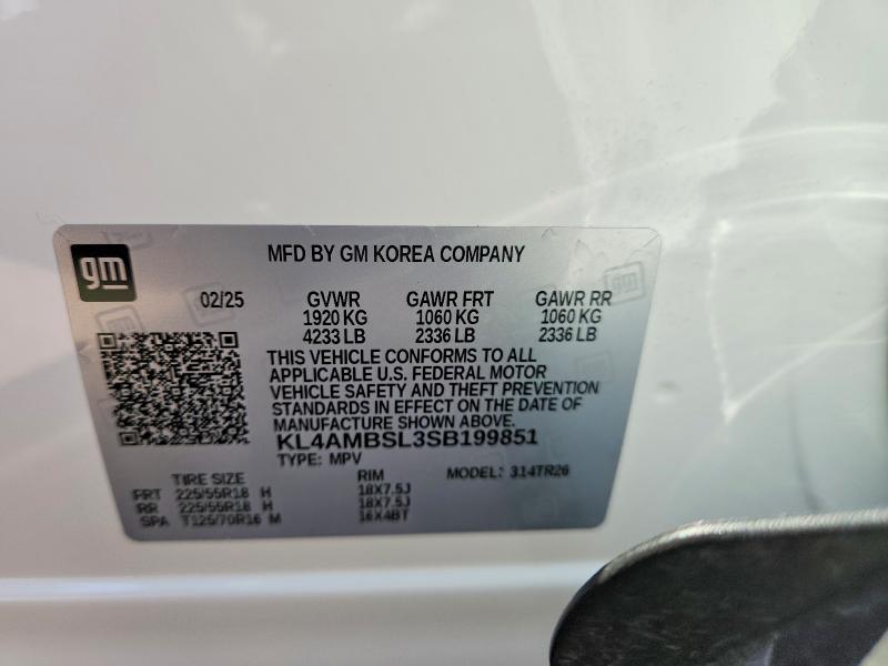 65622186 :رقم المزاد ، KL4AMBSL3SB199851 vin ، 2025 Buick Encore Gx مزاد بيع