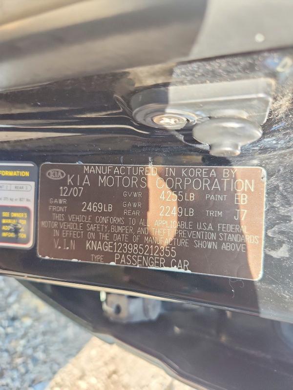 Aukcja sprzedaży 2008 Kia Optima, vin: KNAGE123985212355, numer aukcji: 65582286