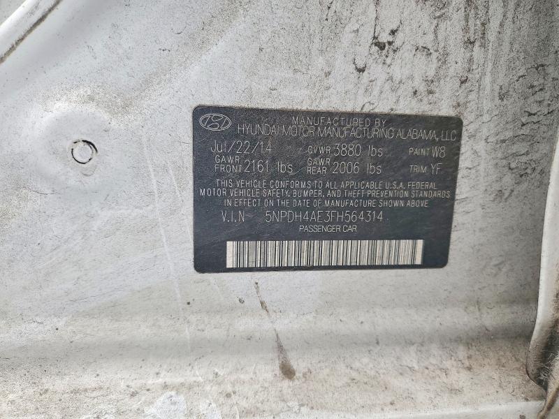 Aukcja sprzedaży 2015 Hyundai Elantra, vin: 5NPDH4AE3FH564314, numer aukcji: 64342476