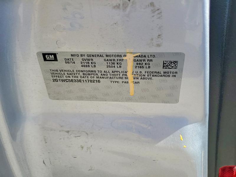 65636316 :رقم المزاد ، 2G1WC5E33E1178216 vin ، 2014 Chevrolet Impala Limited مزاد بيع