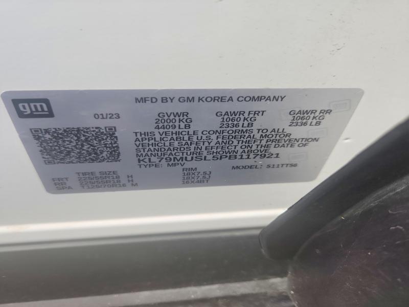63122986 :رقم المزاد ، KL79MUSL5PB117921 vin ، 2023 Chevrolet Trailblazer مزاد بيع