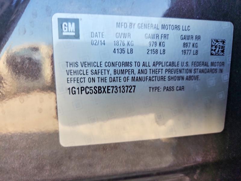 Продажа на аукционе авто 2014 Chevrolet Cruze, vin: 1G1PC5SBXE7313727, номер лота: 66542156