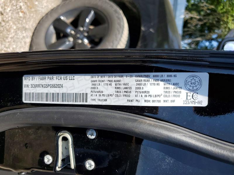 2023 Ram 1500 Classic მანქანა იყიდება აუქციონზე, vin: 3C6RR7KG5PG662024, აუქციონის ნომერი: 64599246