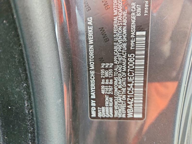 2018 Bmw 430i მანქანა იყიდება აუქციონზე, vin: WBA4Z1C54JEC70065, აუქციონის ნომერი: 66234576