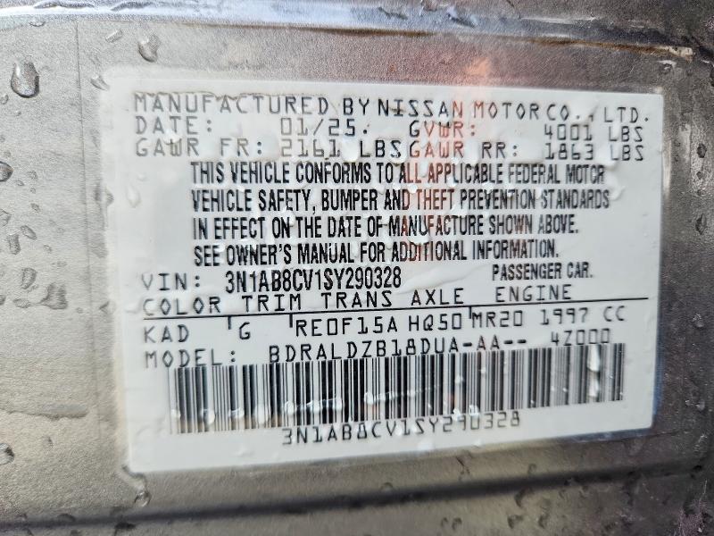 Продажа на аукционе авто 2025 Nissan Sentra, vin: 3N1AB8CV1SY290328, номер лота: 63413236