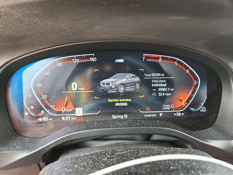 63109166 :رقم المزاد ، 5UX33DT02N9M34249 vin ، 2022 Bmw X4 مزاد بيع