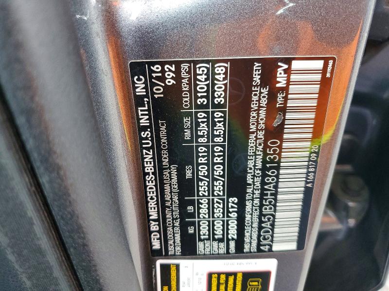 Aukcja sprzedaży 2017 Mercedes-benz Gle, vin: 4JGDA5JB5HA861350, numer aukcji: 66390186