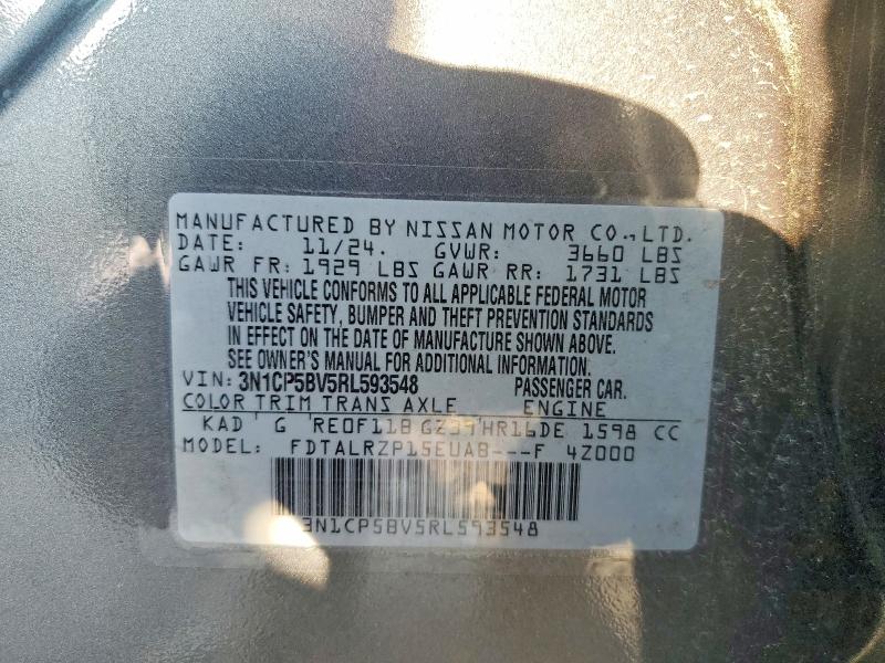 Продажа на аукционе авто 2024 Nissan Kicks, vin: 3N1CP5BV5RL593548, номер лота: 66181566