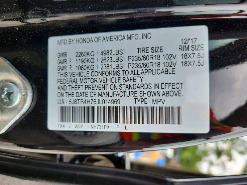 Продажа на аукционе авто 2018 Acura Rdx, vin: 5J8TB4H76JL014969, номер лота: 65473756