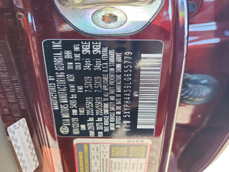 Aukcja sprzedaży 2020 Kia Sorento, vin: 5XYPH4A59LG655779, numer aukcji: 66338736