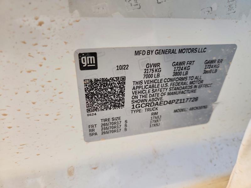 64785156 :رقم المزاد ، 1GCRDAED4PZ117728 vin ، 2023 Chevrolet Silverado مزاد بيع