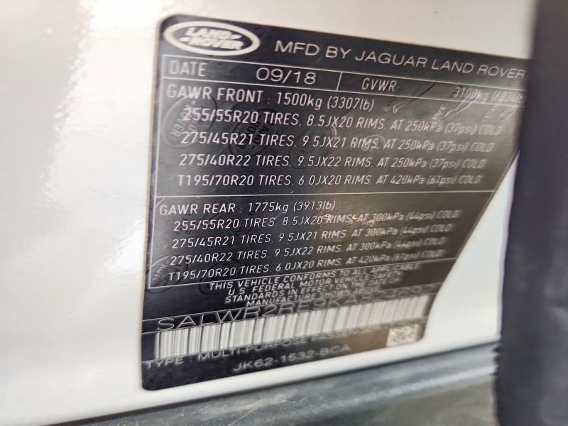 Продаж на аукціоні авто 2019 Land Rover Range Rover Sport, vin: SALWR2RE9KA824692, номер лоту: 63833706