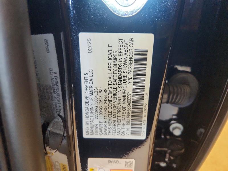 Aukcja sprzedaży 2025 Acura Tlx, vin: 19UUB6F56SA002271, numer aukcji: 64928056