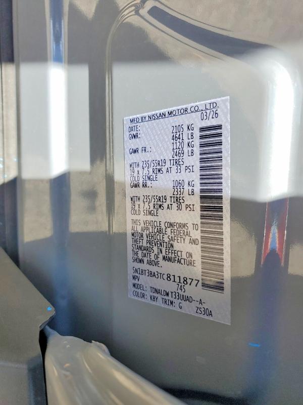 2026 Nissan Rogue მანქანა იყიდება აუქციონზე, vin: 5N1BT3BA3TC811877, აუქციონის ნომერი: 64589556