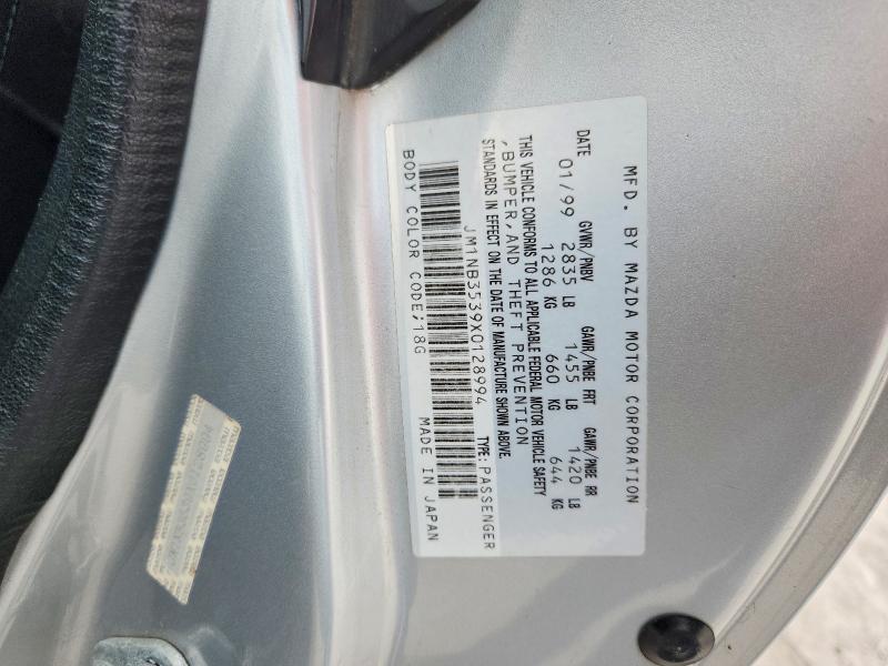 65576946 :رقم المزاد ، JM1NB3539X0128994 vin ، 1999 Mazda Mx-5 Miata مزاد بيع