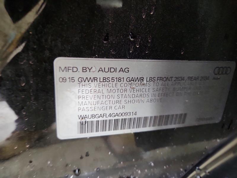 Aukcja sprzedaży 2016 Audi S4, vin: WAUBGAFL4GA009314, numer aukcji: 66319166