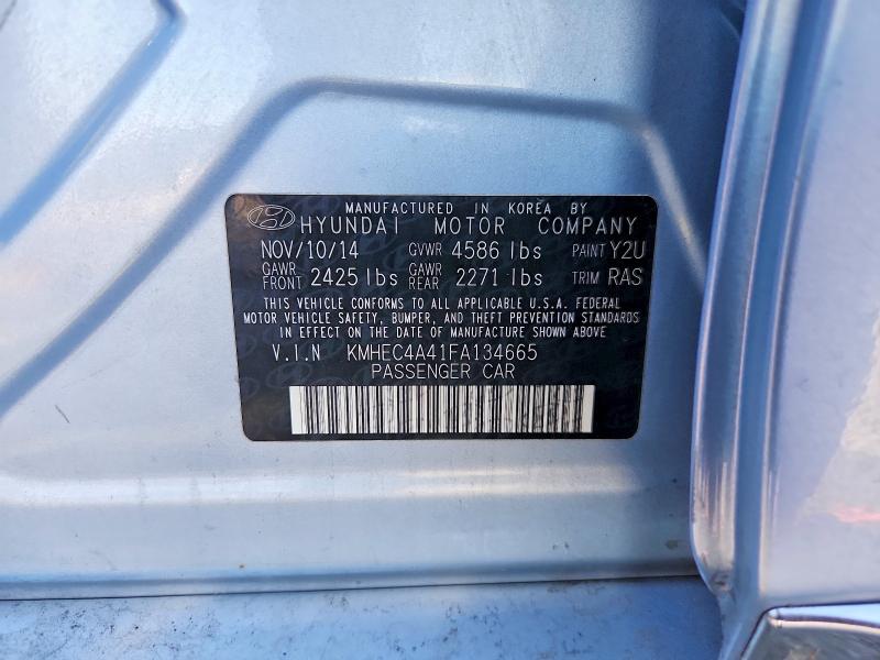 Продаж на аукціоні авто 2015 Hyundai Sonata Hybrid, vin: KMHEC4A41FA134665, номер лоту: 65177666
