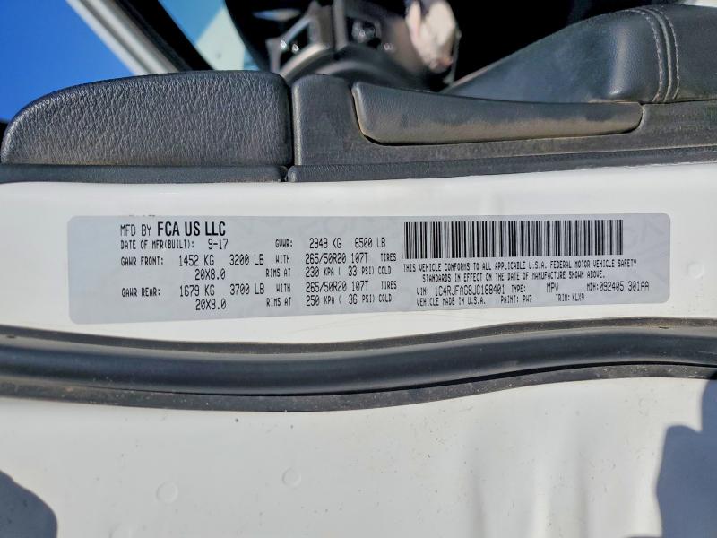 66400326 :رقم المزاد ، 1C4RJFAG8JC188401 vin ، 2018 Jeep Grand Cherokee مزاد بيع